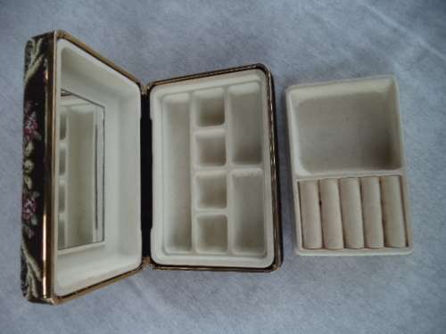 Vintage Tapestry Jewelry Box