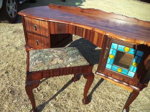 BEAUTIFUL  BALL AND CLAW DRESSING TABLE AND STOOL