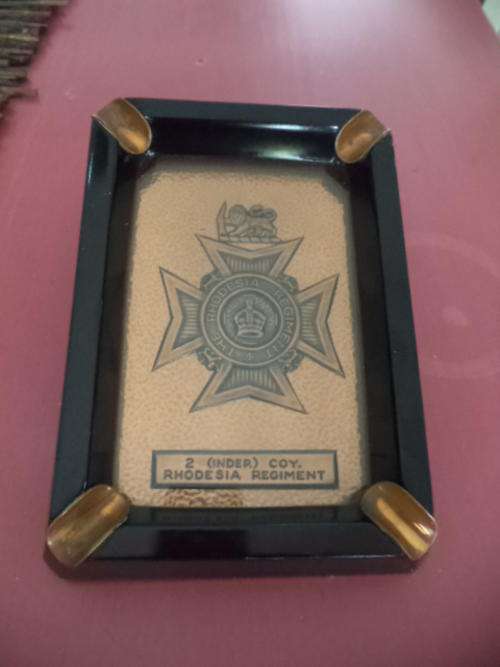 "The Rhodesia Regiment"  COPPER ASHTRAY - Malcolm Bard