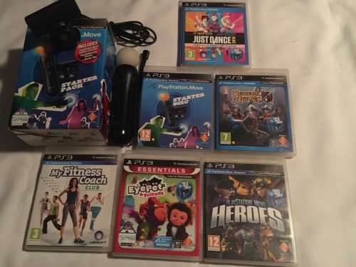 PS3 Slim (4th generation - 2010) 160GB  + PS3 move, 23 games included