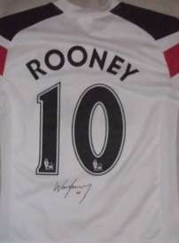 WAYNE ROONEY SIGNED MANCHESTER UNITED SHIRT WITH COA