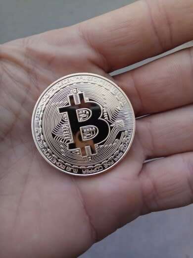 1PC Gold Plated Bitcoin Coin - Collectible Gift BTC Coin (Physical Souvenirs)
