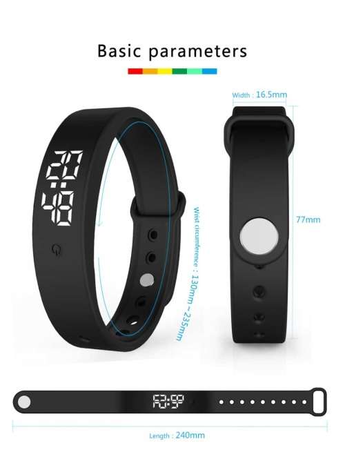 Kids Watch with Thermometer - Black