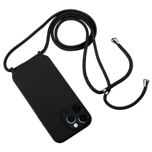 Black Lanyard Crossbody Case for iPhone 12 Pro Max