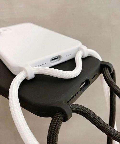 Black Lanyard Crossbody Case for iPhone 12 Pro Max