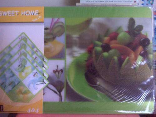 3D KITCHEN PLACE MATS SET OF 4 WITH MATCHING COASTERS