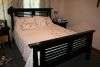 Queen bed frame and pedastals