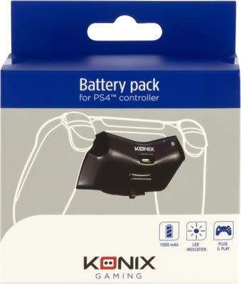 Set of 2x PS4 Controller skins & 8 grips PLUS 1x Konix Battery Pack - Shop soiled - Crazy R1 Auction