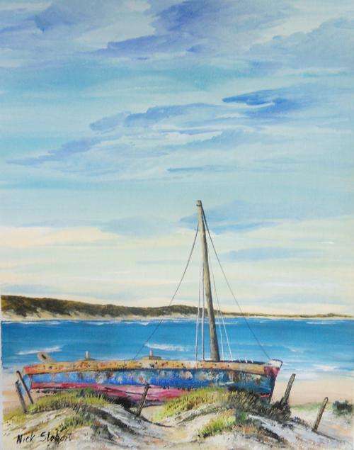 ' WHO SAID I WAS PAST IT? ' Original signed acrylic by Nick Stobart.