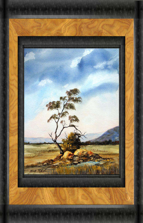 '' THIRSY ROOTS '' (After the rain) Original signed watercolour by Nick Stobart.