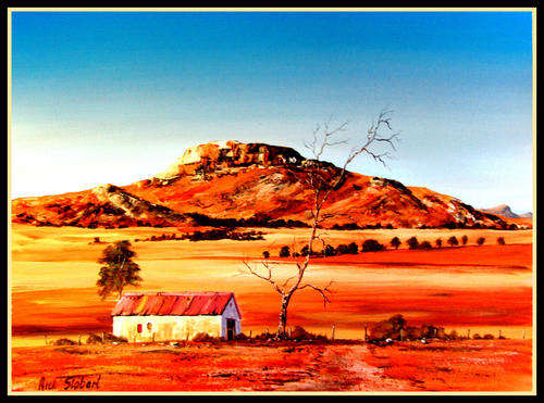 ""HARMONY IN HARRISMITH ""Original signed acrylic by Nick Stobart.