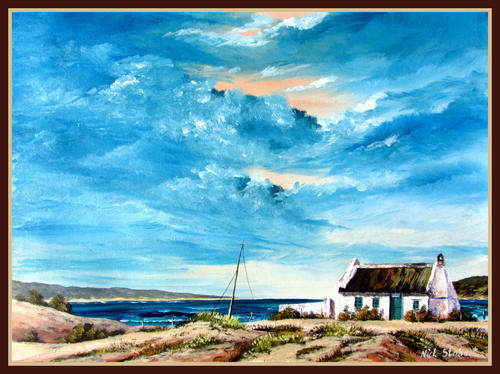 ""LIFE IN THE FAST LANE - NO THANKS " Original signed acrylic by Nick Stobart.