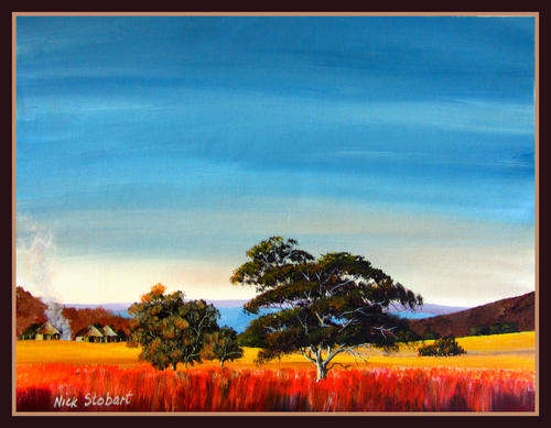 '' IS CHANGE ALWAYS FOR THE GOOD? " Original signed acrylic by Nick Stobart.