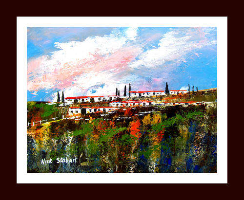 '' LIFE ON THE EDGE '' Original signed acrylic by Nick Stobart.