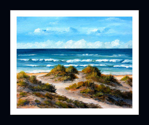 " DUNEWATCH ''  Original signed acrylic by Nick Stobart.