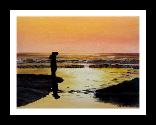 '' LOVE IS " Original signed acrylic by Nick Stobart.
