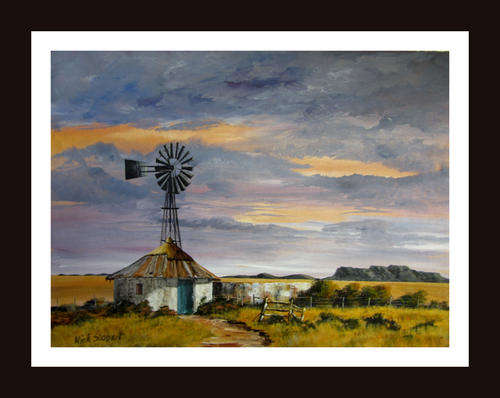 '' WATER KEEPER '' Original signed acrylic by Nick Stobart.
