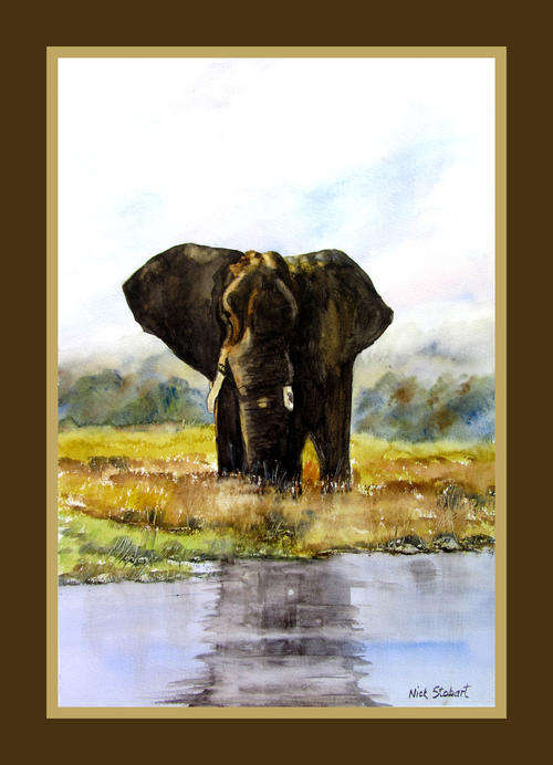 '' I SEE ALL'' Original signed watercolour by Nick Stobart.