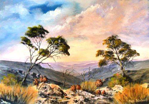 'THE GORGE' Original signed acrylic by Nick Stobart