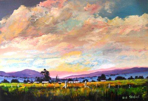 'LIFE AT THE MEADOWS' Original acrylic painting by Nick Stobart