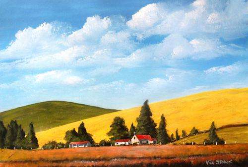 ' AT PEACE WITH THE WORLD ' Original signed acrylic by Nick Stobart