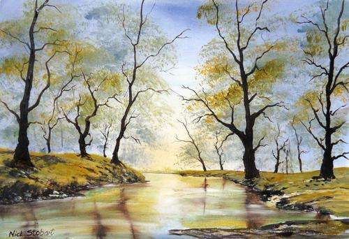 ' FAIRY TIME IN THE FOREST' Original signed acrylic by Nick Stobart