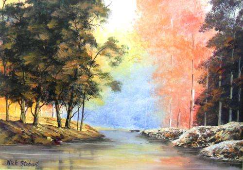 'SUNDOWNERS' Original signed acrylic by Nick Stobart