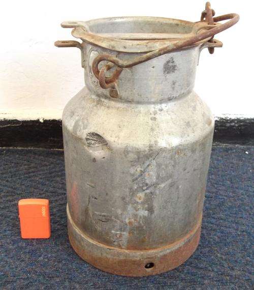 Vintage steel milk can