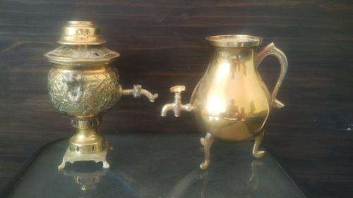 Vintage brass Samovar and kettle
