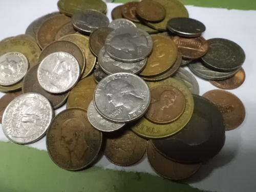 100 x MIX WORLD & UNION COINS - bid per coin
