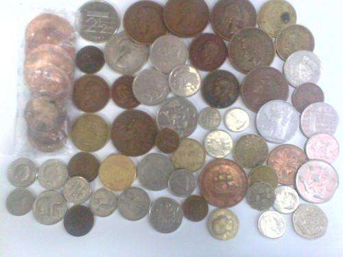 65 x  mix world coins @ crazy 40c each start - bid is per coin