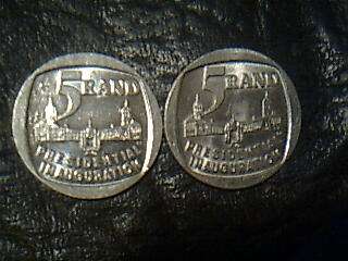 2 X 1994 INAUGURATION R5 COINS