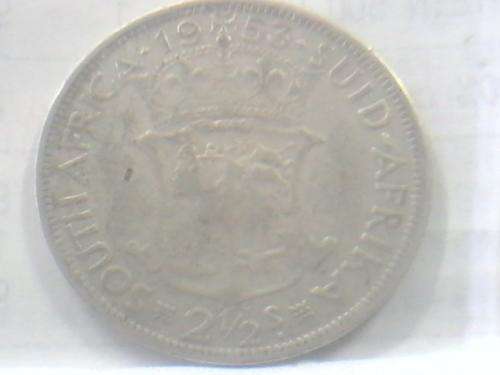 1953 silver halfcrown coin