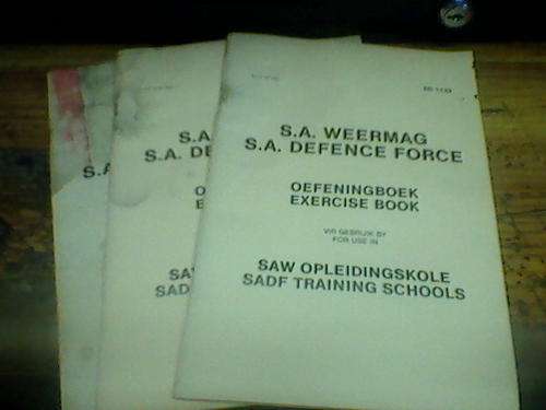 S.A DEFENCEFORCE EXERSISE BOOK X 3 - SEE PICTURE