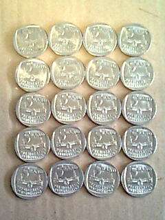 GETTING SCARCE - 1994 INAUGURATION R5 COINS X 20 COINS - BID PER COIN - AU to UNC
