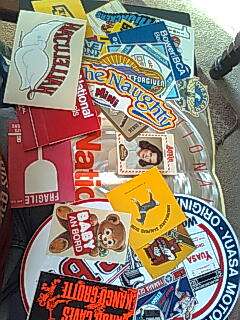 Collection of Large and medium size vintage STICKERS