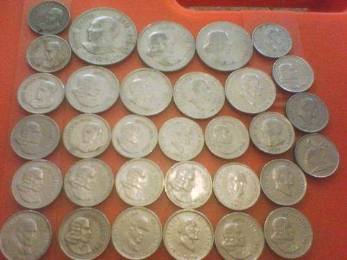 nice lot of s.african R1,50c,20,10c,5c coins with heads of past presidents
