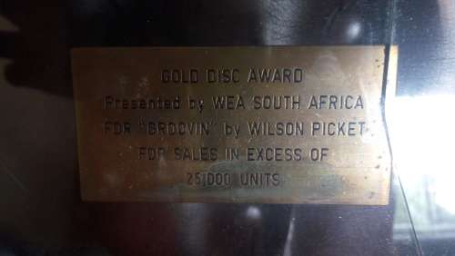 Wilson picket Gold Award (In cracked Glass frame)