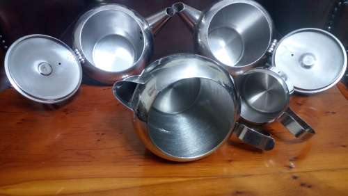 4 piece stainless steel tea set