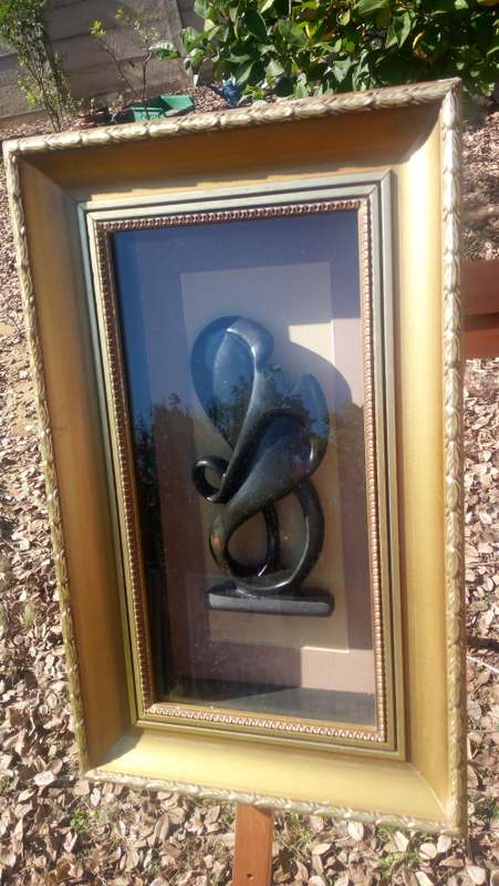 Abstract figural Boxed Stone Sculpture