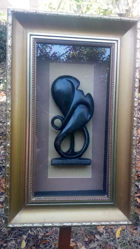 Abstract figural Boxed Stone Sculpture