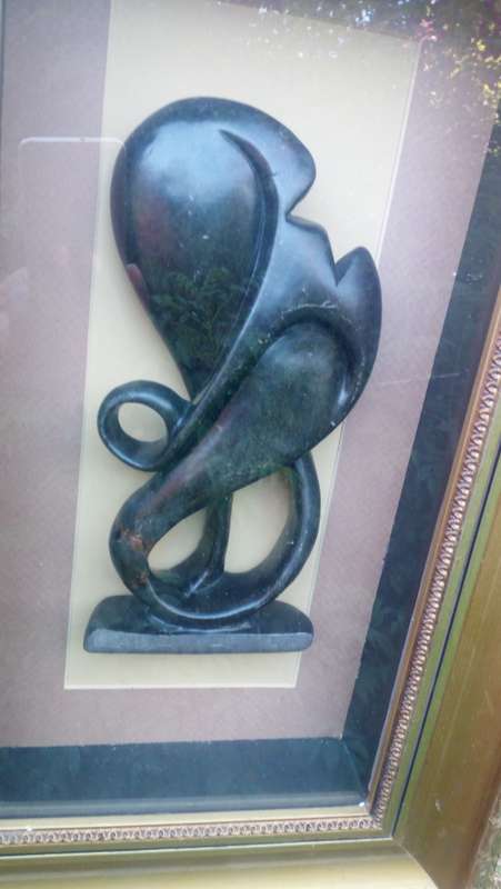 Abstract figural Boxed Stone Sculpture