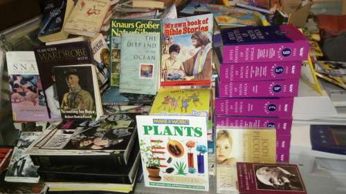 Books Assorted - PER BOOK to take all 1500. Children's, novels, recipe books,