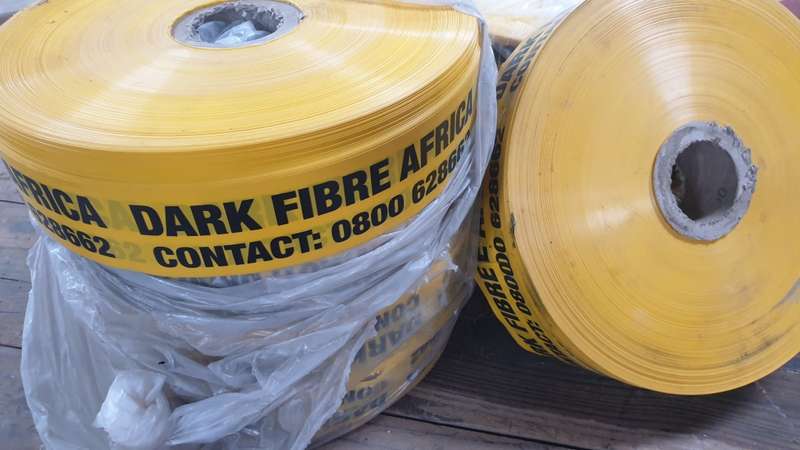 260mm XL Industrial Dark Fibre Warning/Barrier Tape (BID PER TAPE)!!!