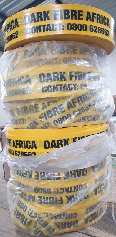 260mm XL Industrial Dark Fibre Warning/Barrier Tape (BID PER TAPE)!!!