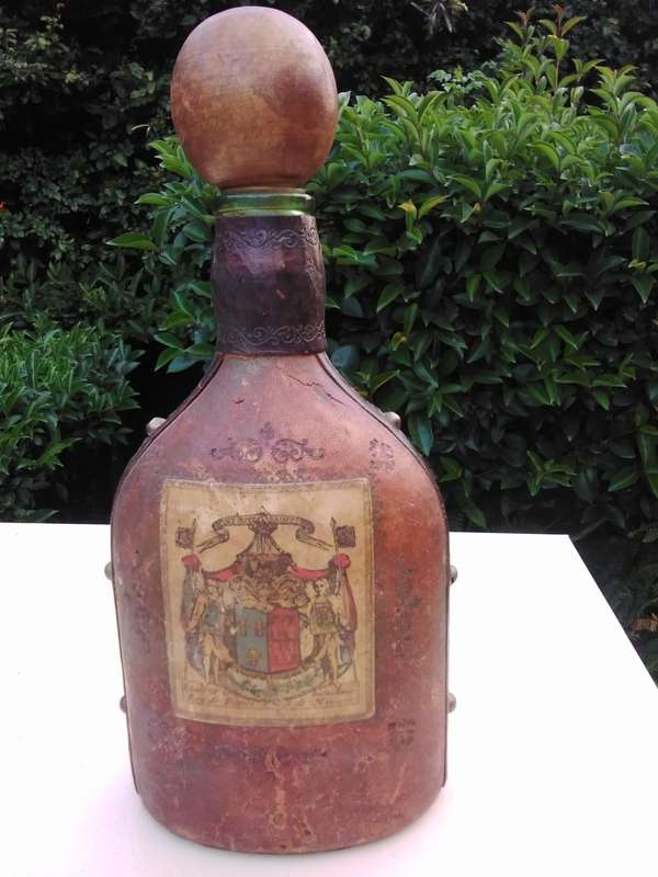 Vintage Leather-Wrapped Collectable Bottle (See All Photos For Condition