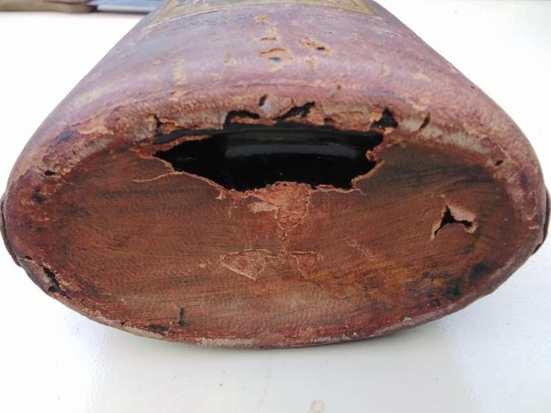 Vintage Leather-Wrapped Collectable Bottle (See All Photos For Condition