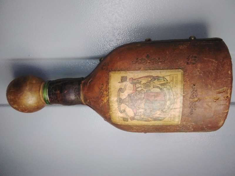 Vintage Leather-Wrapped Collectable Bottle (See All Photos For Condition