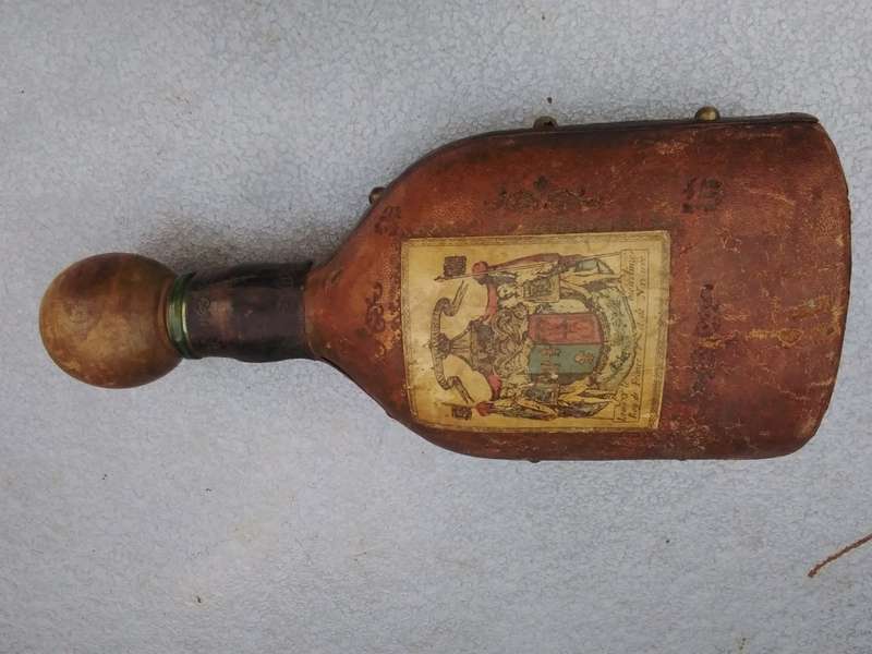 Vintage Leather-Wrapped Collectable Bottle (See All Photos For Condition