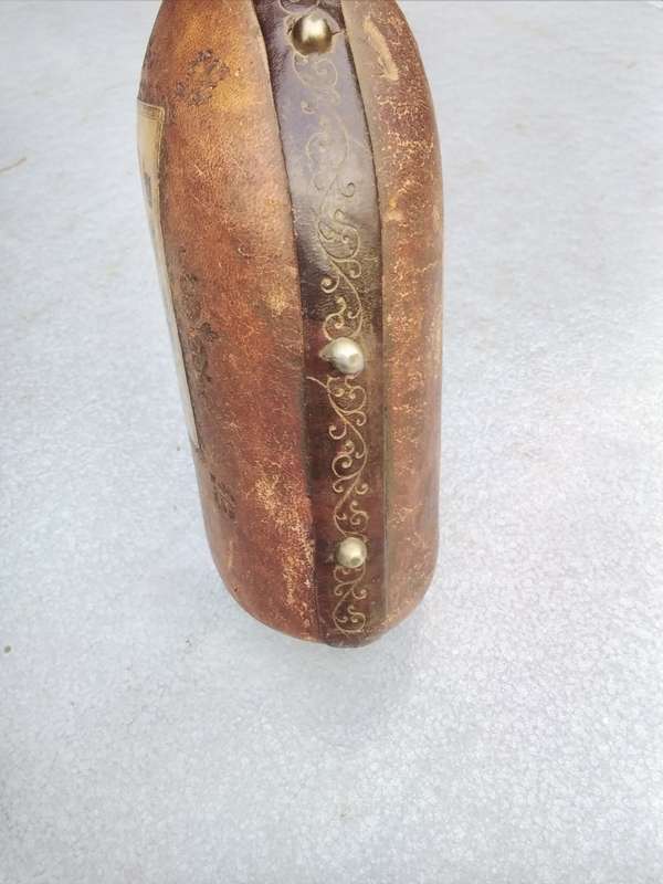 Vintage Leather-Wrapped Collectable Bottle (See All Photos For Condition